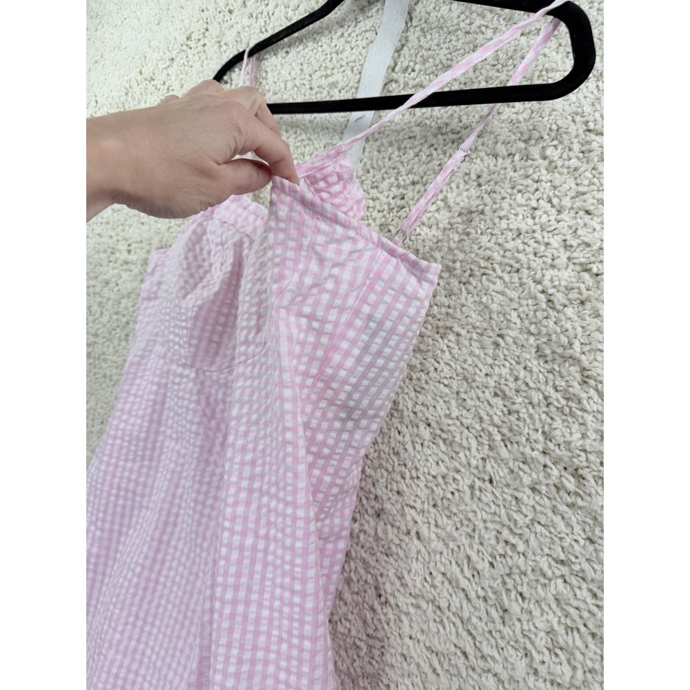NWT Pink Gingham Cottagecore Milkmaid Mini Dress Coquette Fairycore L Babydoll - Picture 6 of 13